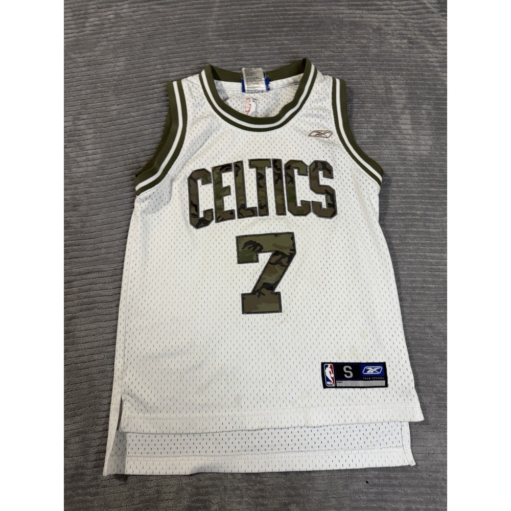 Al jefferson Celtics Army Jersey stitched kids Small 8